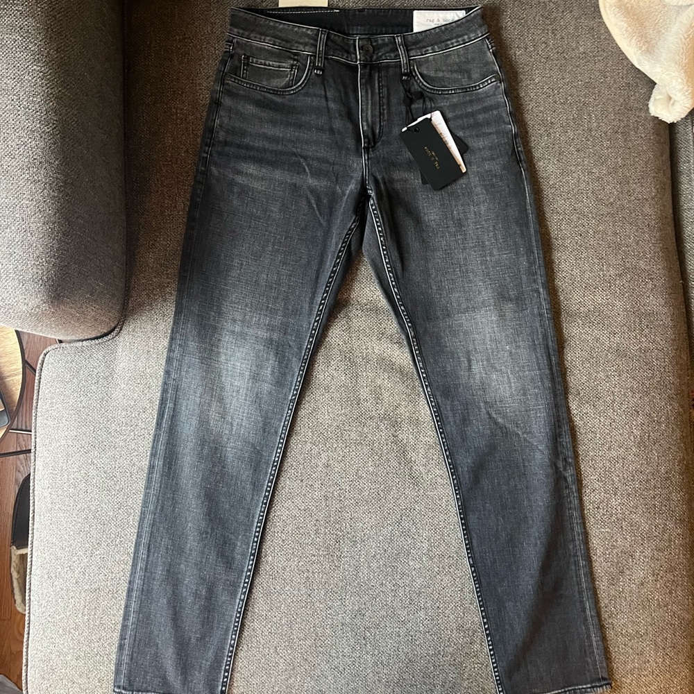 rag & bone Mens Black Jeans fit 3